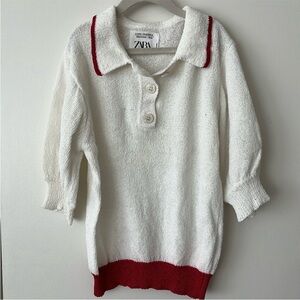 Zara Kids White Knit Sweater